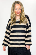 Harvest Lines Striped Knit Sweater - FINAL SALE - Madison and Mallory