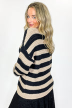Harvest Lines Striped Knit Sweater - FINAL SALE - Madison and Mallory