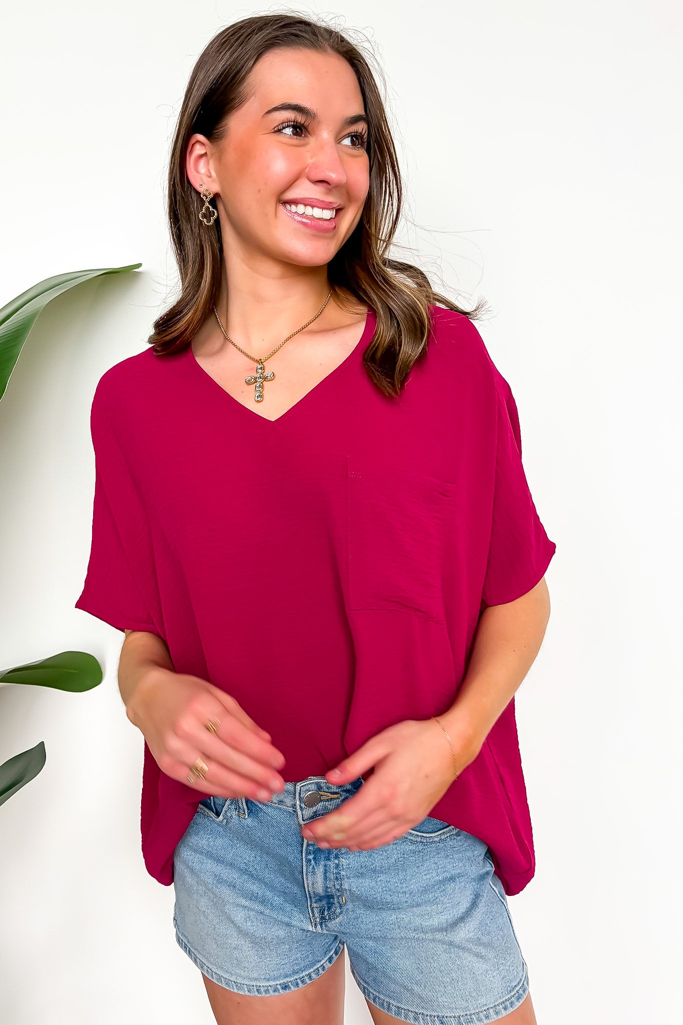 Have It Here V-Neck Pocket Airflow Top - BACK IN STOCK