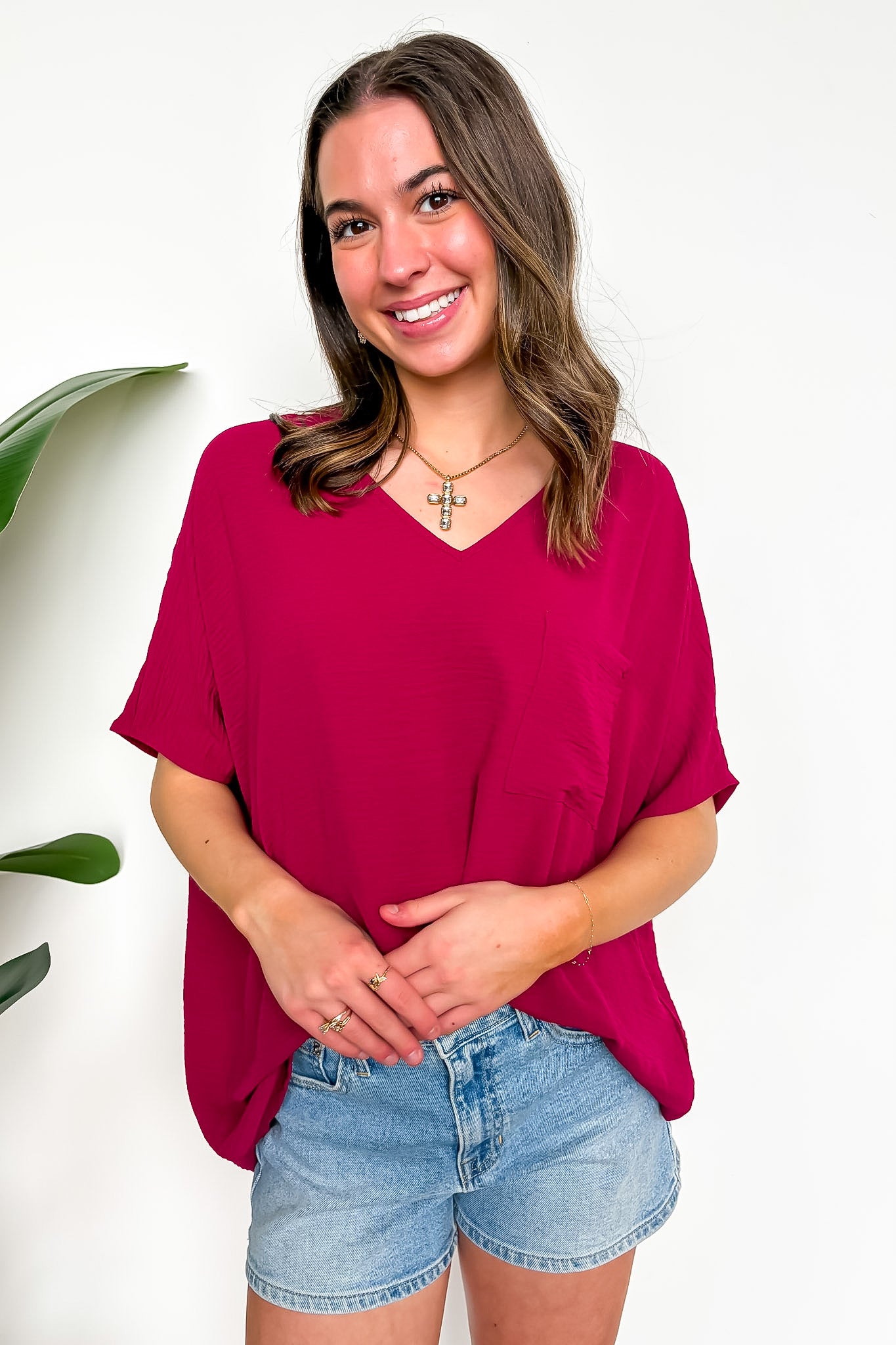Have It Here V-Neck Pocket Airflow Top - BACK IN STOCK