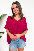Have It Here V-Neck Pocket Airflow Top - BACK IN STOCK