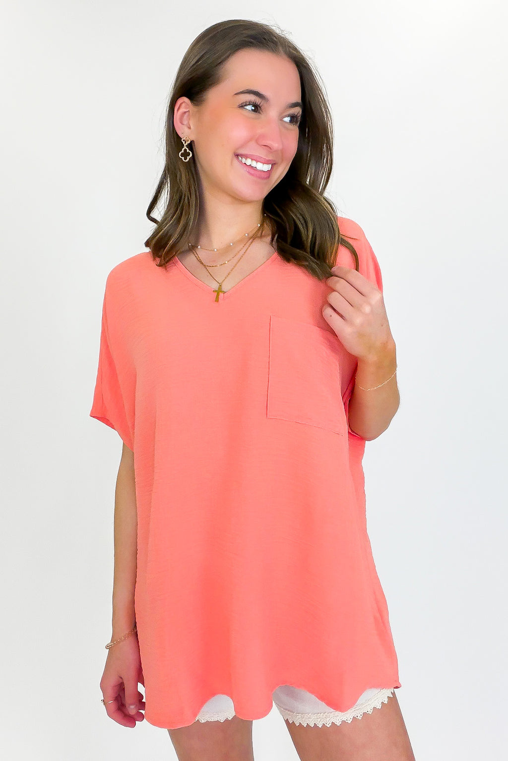 Have It Here V-Neck Pocket Airflow Top - BACK IN STOCK
