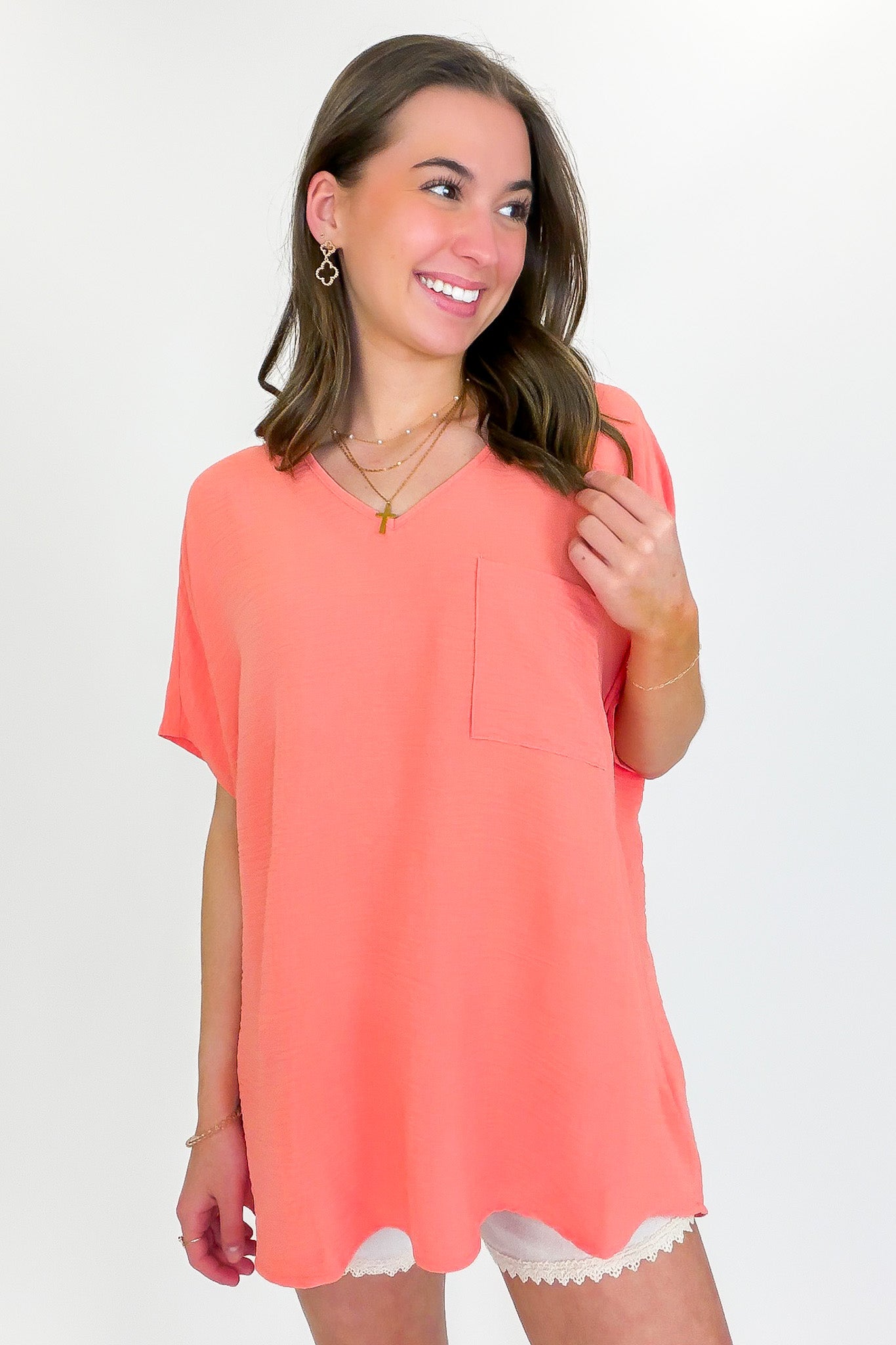 Have It Here V-Neck Pocket Airflow Top - BACK IN STOCK