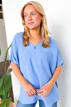 Have It Here V-Neck Pocket Airflow Top - BACK IN STOCK