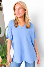 Have It Here V-Neck Pocket Airflow Top - BACK IN STOCK