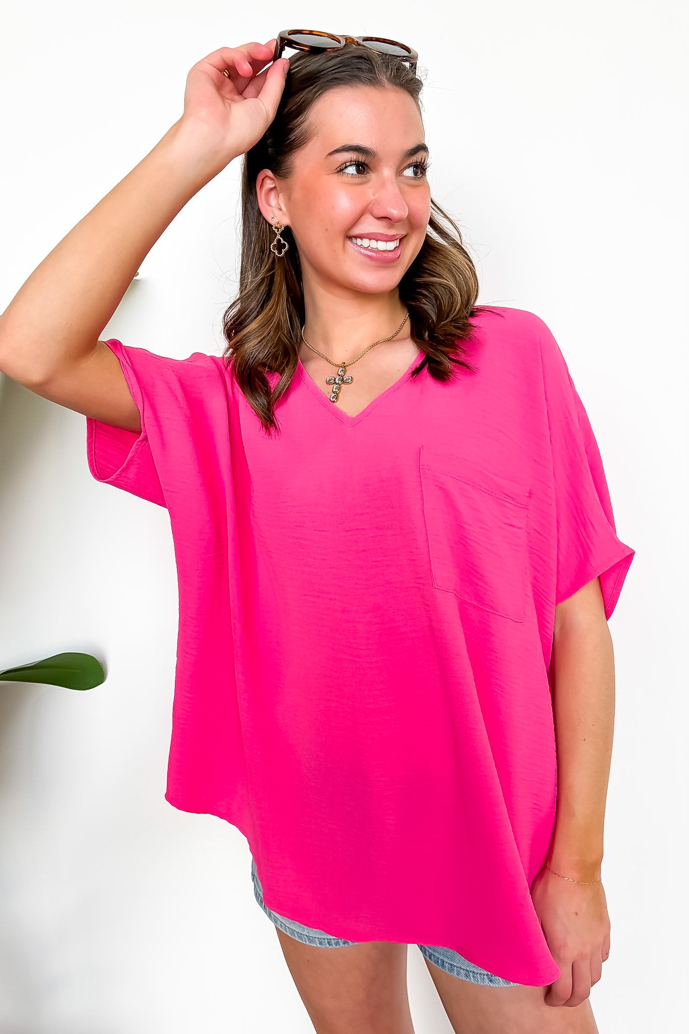 Have It Here V-Neck Pocket Airflow Top - BACK IN STOCK