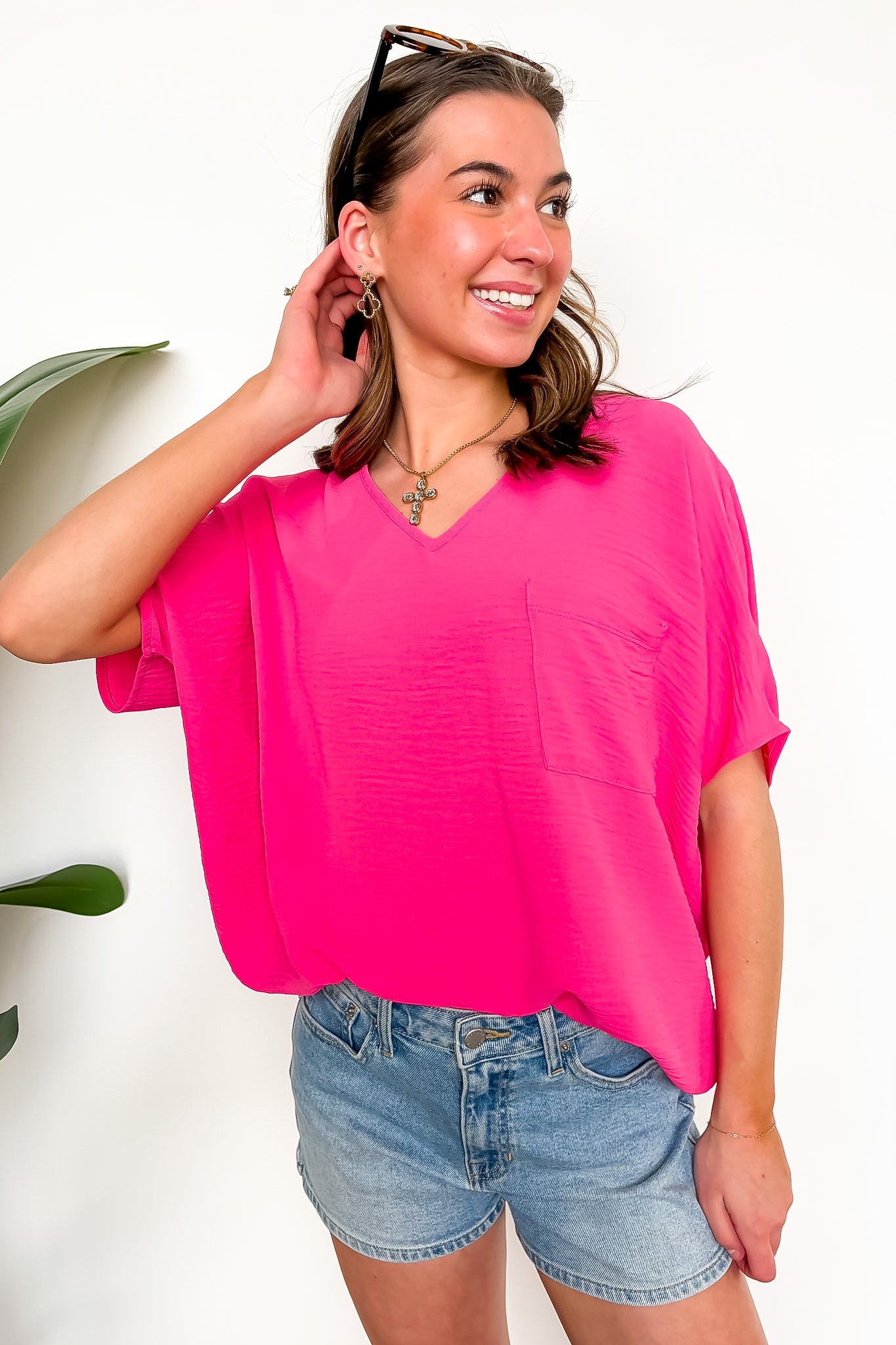 Have It Here V-Neck Pocket Airflow Top - BACK IN STOCK