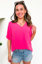 Have It Here V-Neck Pocket Airflow Top - BACK IN STOCK - Madison and Mallory