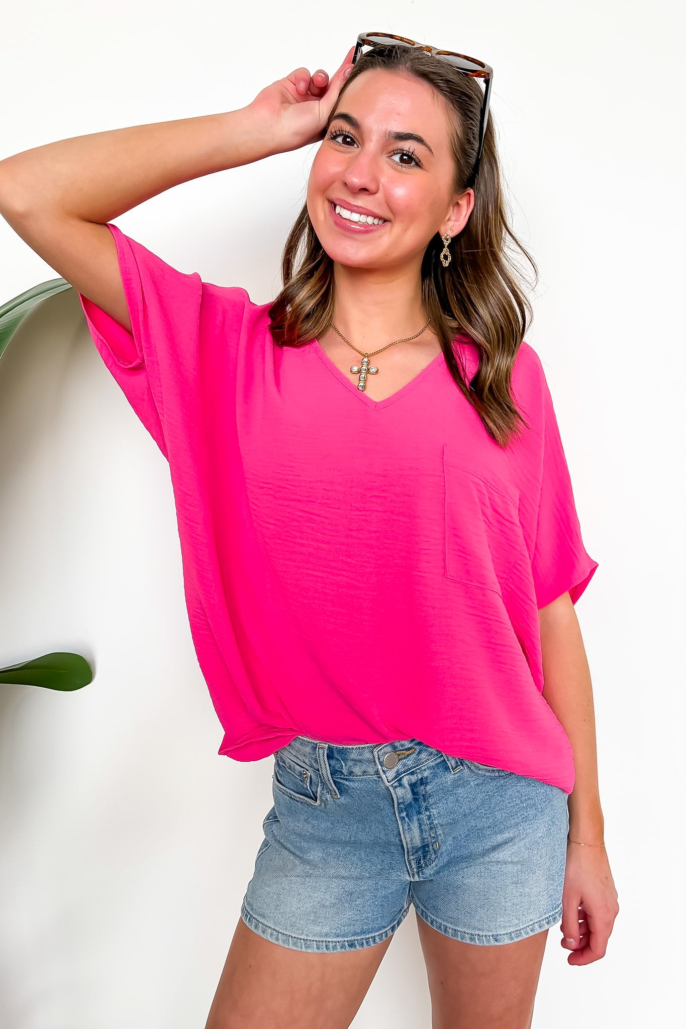 Have It Here V-Neck Pocket Airflow Top - BACK IN STOCK