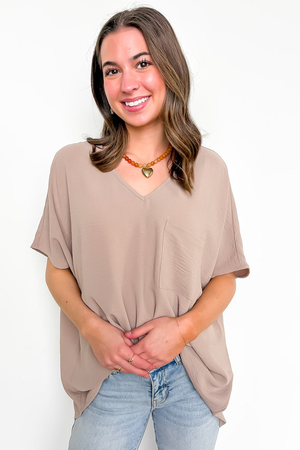 Have It Here V-Neck Pocket Airflow Top - BACK IN STOCK