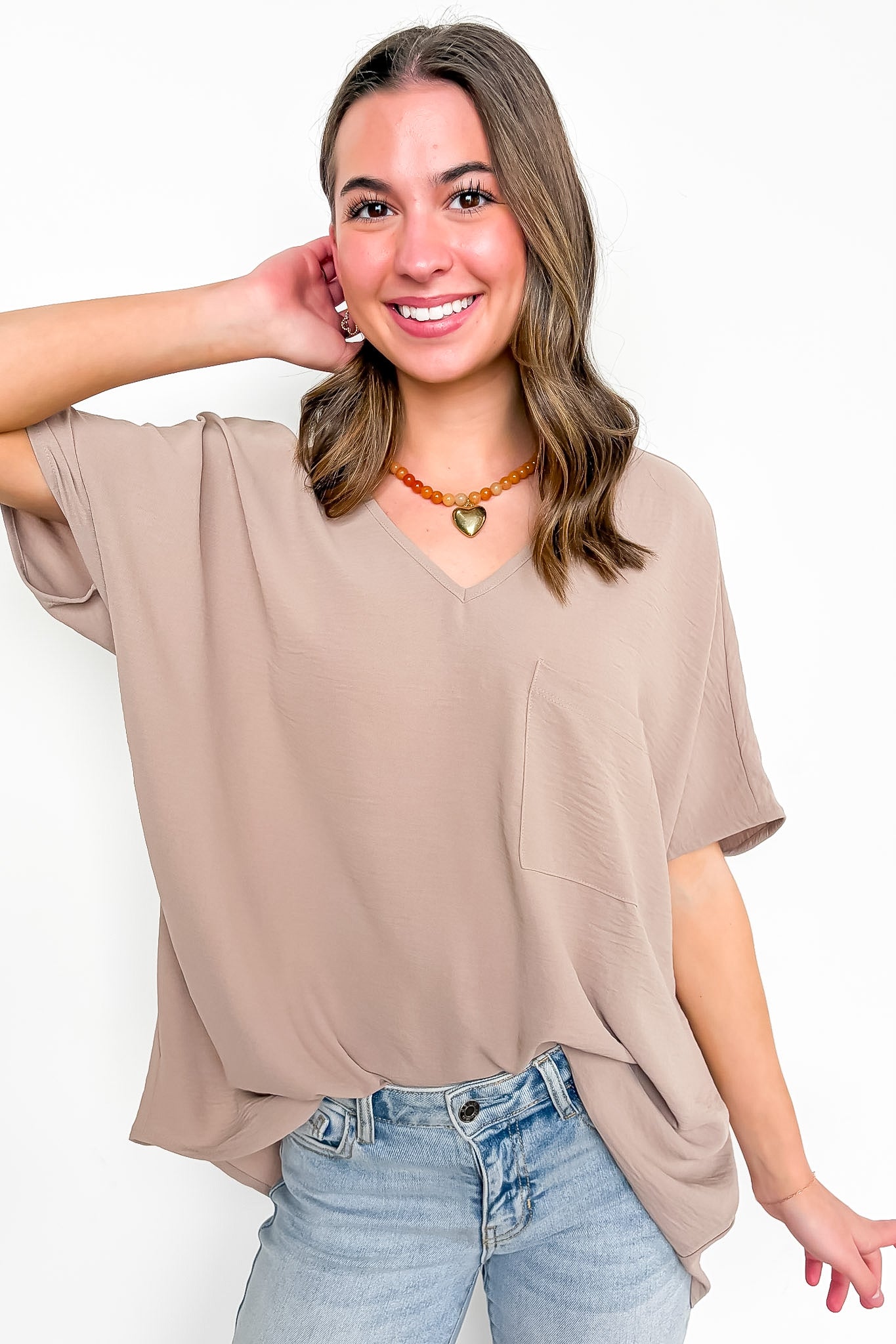 Have It Here V-Neck Pocket Airflow Top - BACK IN STOCK