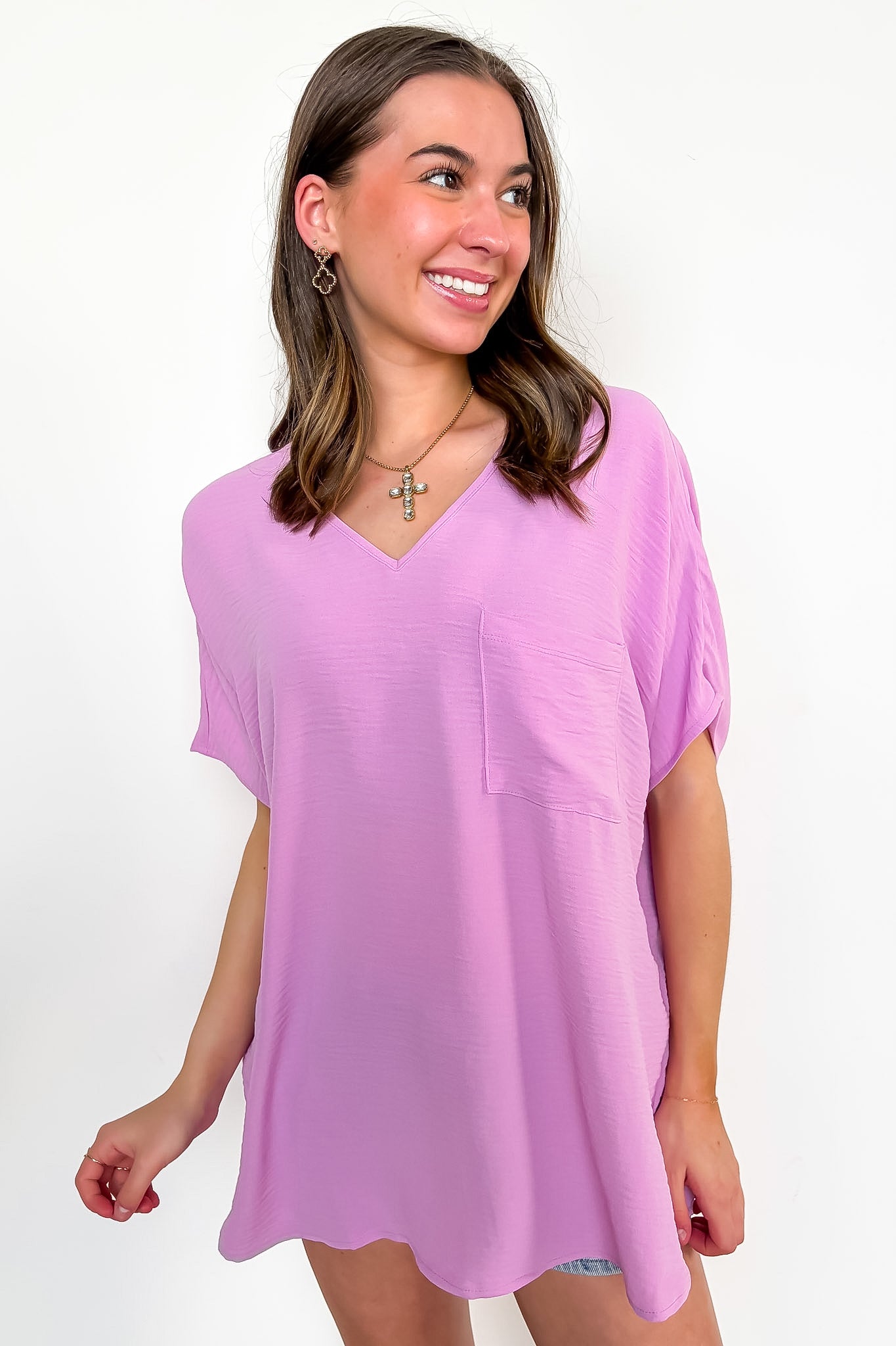 Have It Here V-Neck Pocket Airflow Top - BACK IN STOCK
