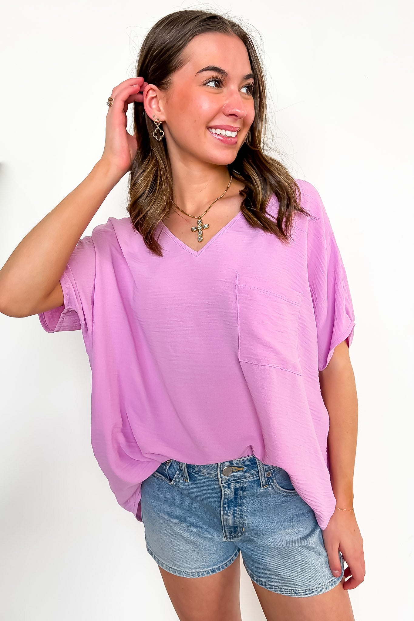 Have It Here V-Neck Pocket Airflow Top - BACK IN STOCK - Madison and Mallory