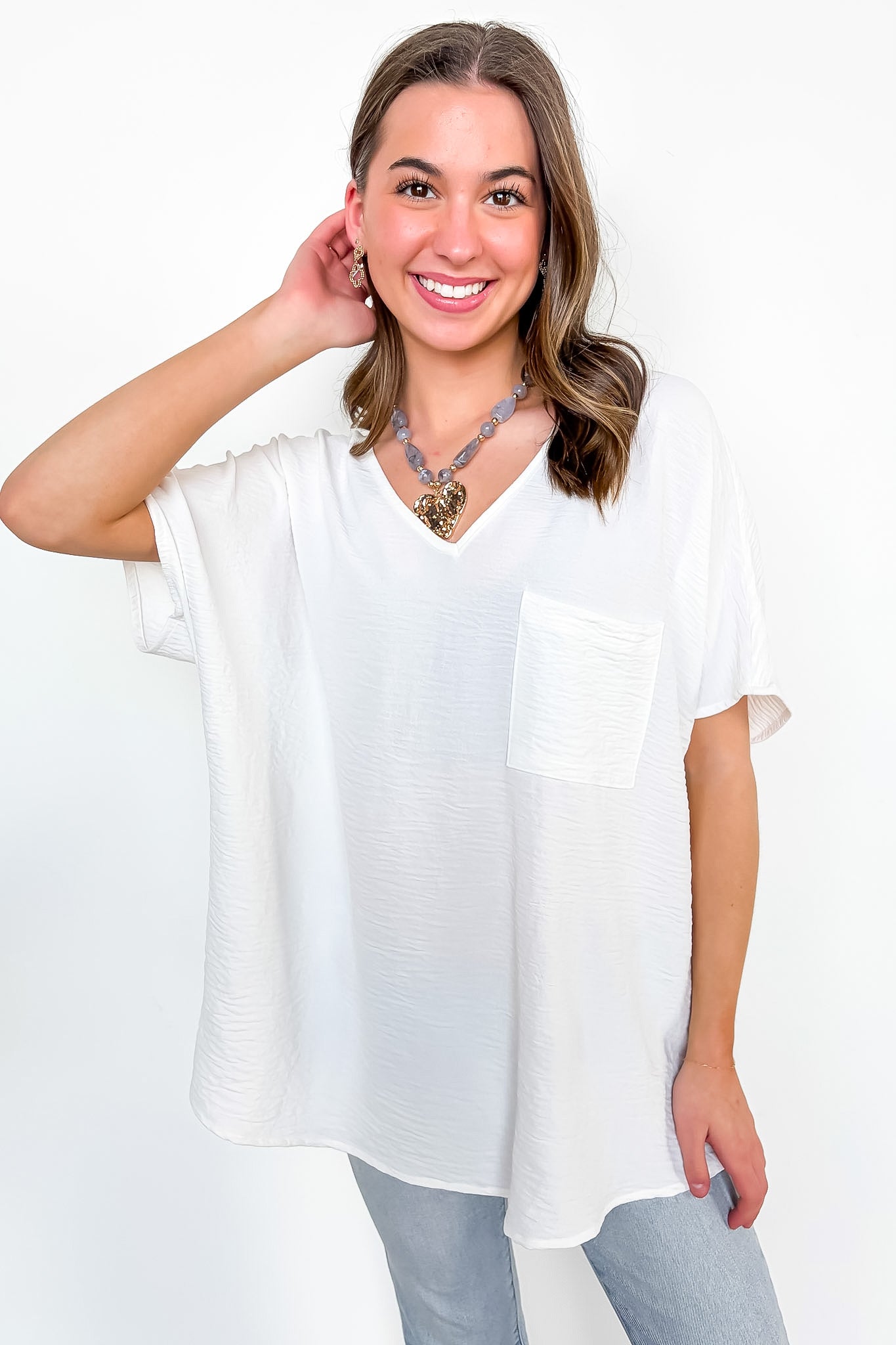Have It Here V-Neck Pocket Airflow Top - BACK IN STOCK
