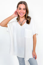 Have It Here V-Neck Pocket Airflow Top - BACK IN STOCK