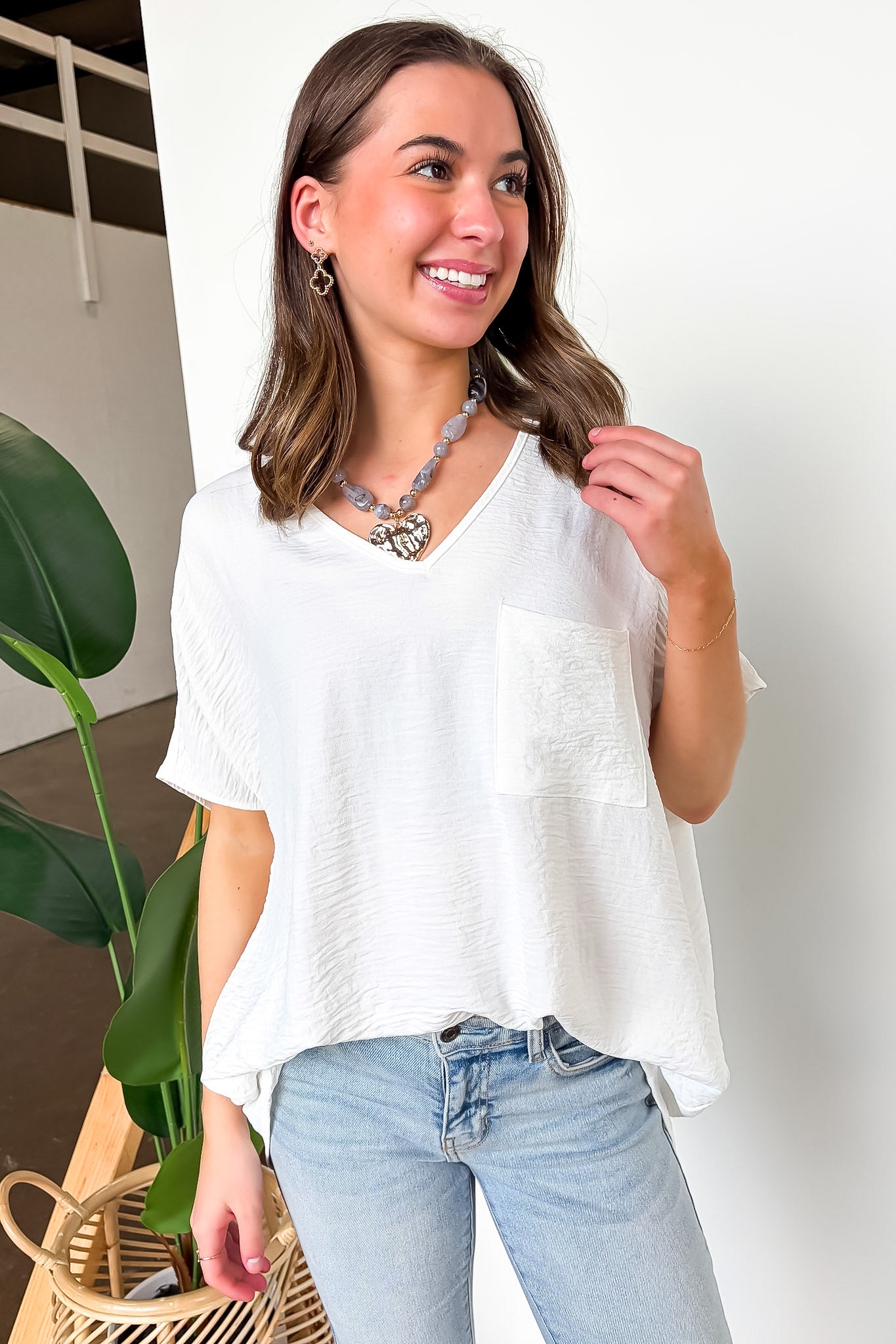 Have It Here V-Neck Pocket Airflow Top - BACK IN STOCK