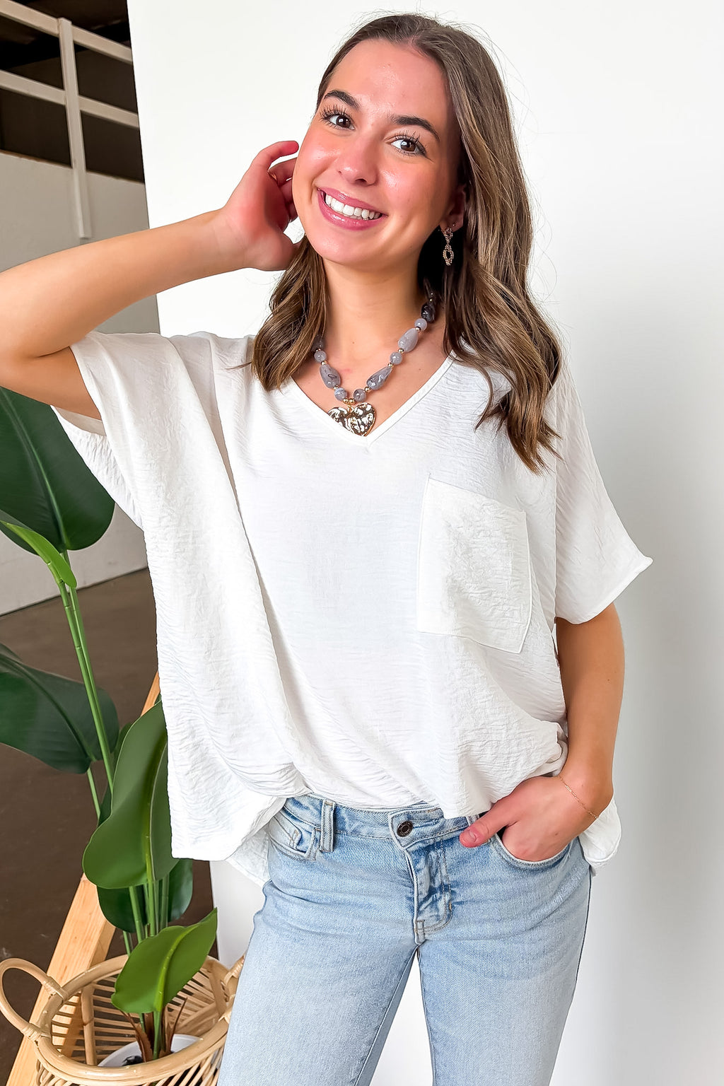 Have It Here V-Neck Pocket Airflow Top - BACK IN STOCK - Madison and Mallory