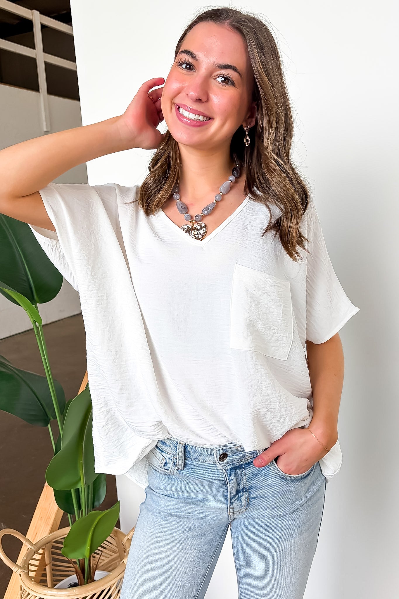Have It Here V-Neck Pocket Airflow Top - BACK IN STOCK - Madison and Mallory