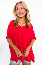 Have It Here V-Neck Pocket Airflow Top - BACK IN STOCK