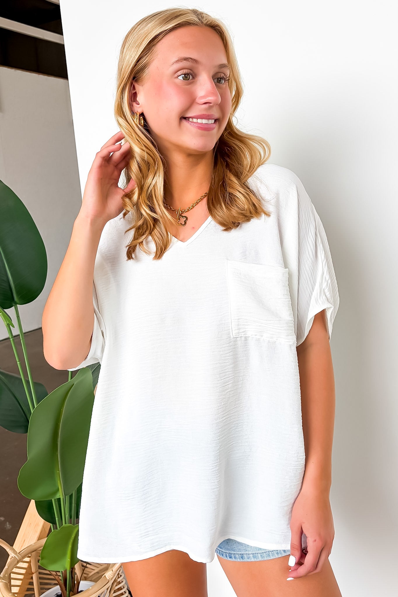 Have It Here V-Neck Pocket Airflow Top - BACK IN STOCK - Madison and Mallory