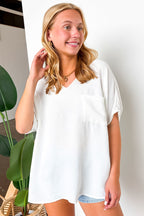 Have It Here V-Neck Pocket Airflow Top - BACK IN STOCK - Madison and Mallory