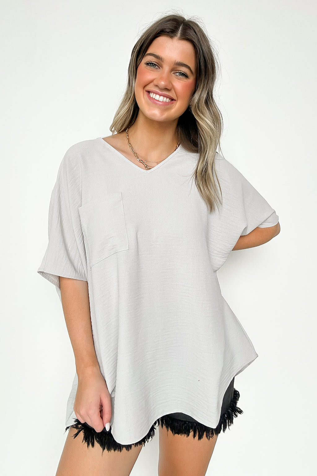  Have it Here V-Neck Pocket Top | BACK IN STOCK + NEW COLORS - Madison and Mallory