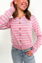 Heirloom Stripe Knit Cardigan - Madison and Mallory
