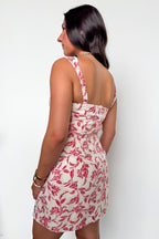 Heirloom Bloom Floral Jacquard Square Neck Dress - Madison and Mallory
