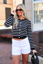 Heirloom Stripe Knit Cardigan - Madison and Mallory