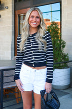 Heirloom Stripe Knit Cardigan - Madison and Mallory