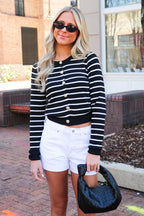 Heirloom Stripe Knit Cardigan - Madison and Mallory