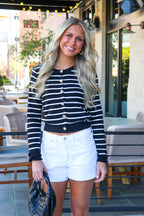Heirloom Stripe Knit Cardigan - Madison and Mallory