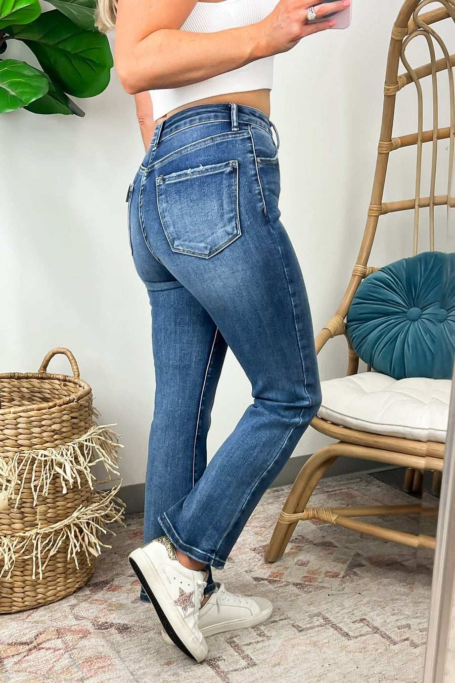  Helenea High Rise Crop Straight Jeans - Madison and Mallory
