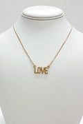 Gold Hello Love Rhinestone Necklace - FINAL SALE - Madison and Mallory
