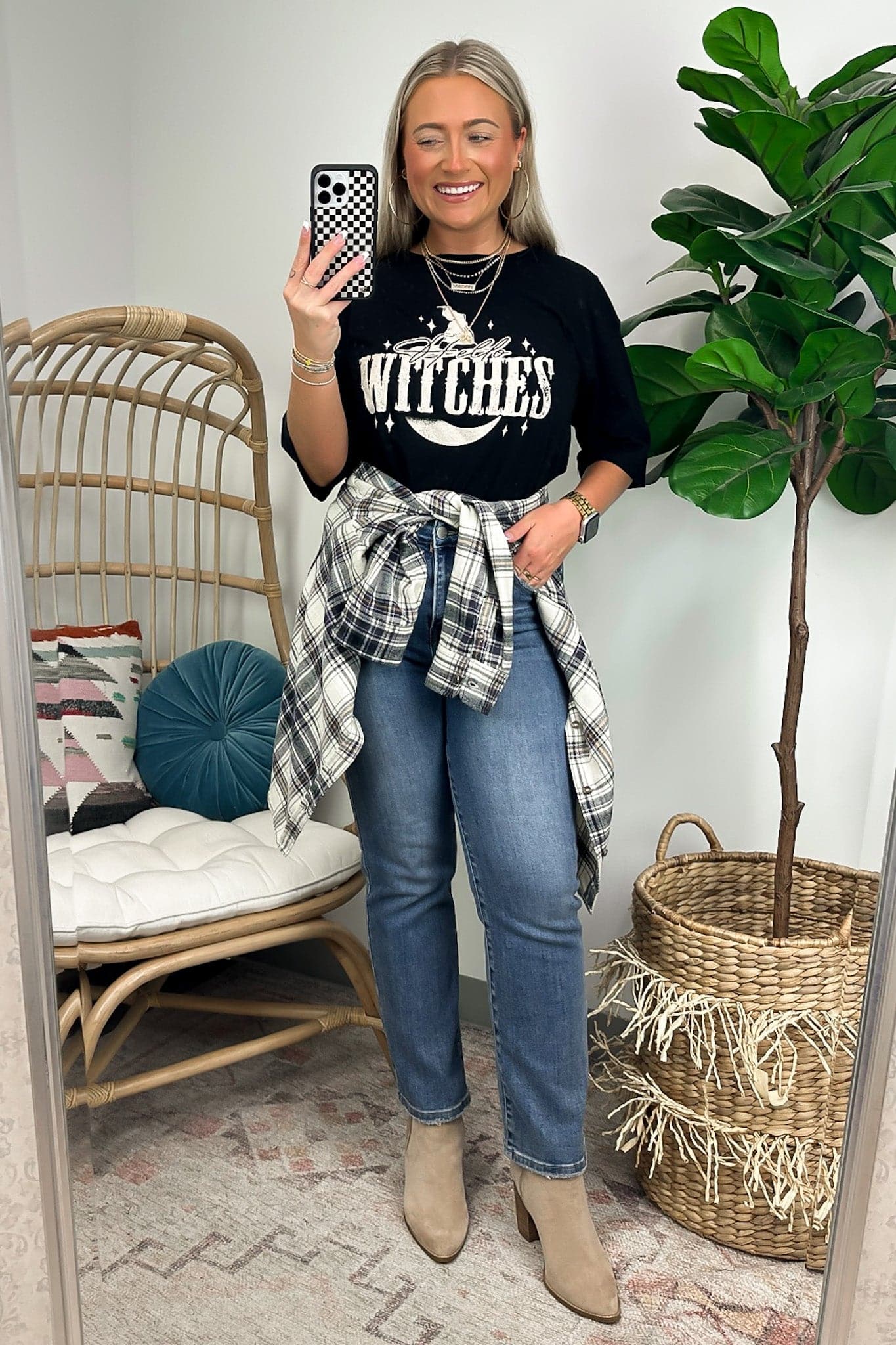  Hello Witches Oversized Graphic Tee - FINAL SALE - Madison and Mallory
