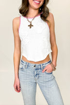 Heritage Mid Rise Crop Flare Jeans - Madison and Mallory