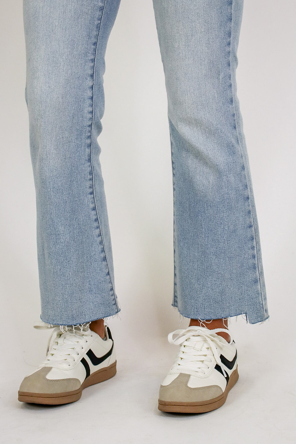 Heritage Mid Rise Crop Flare Jeans - Madison and Mallory