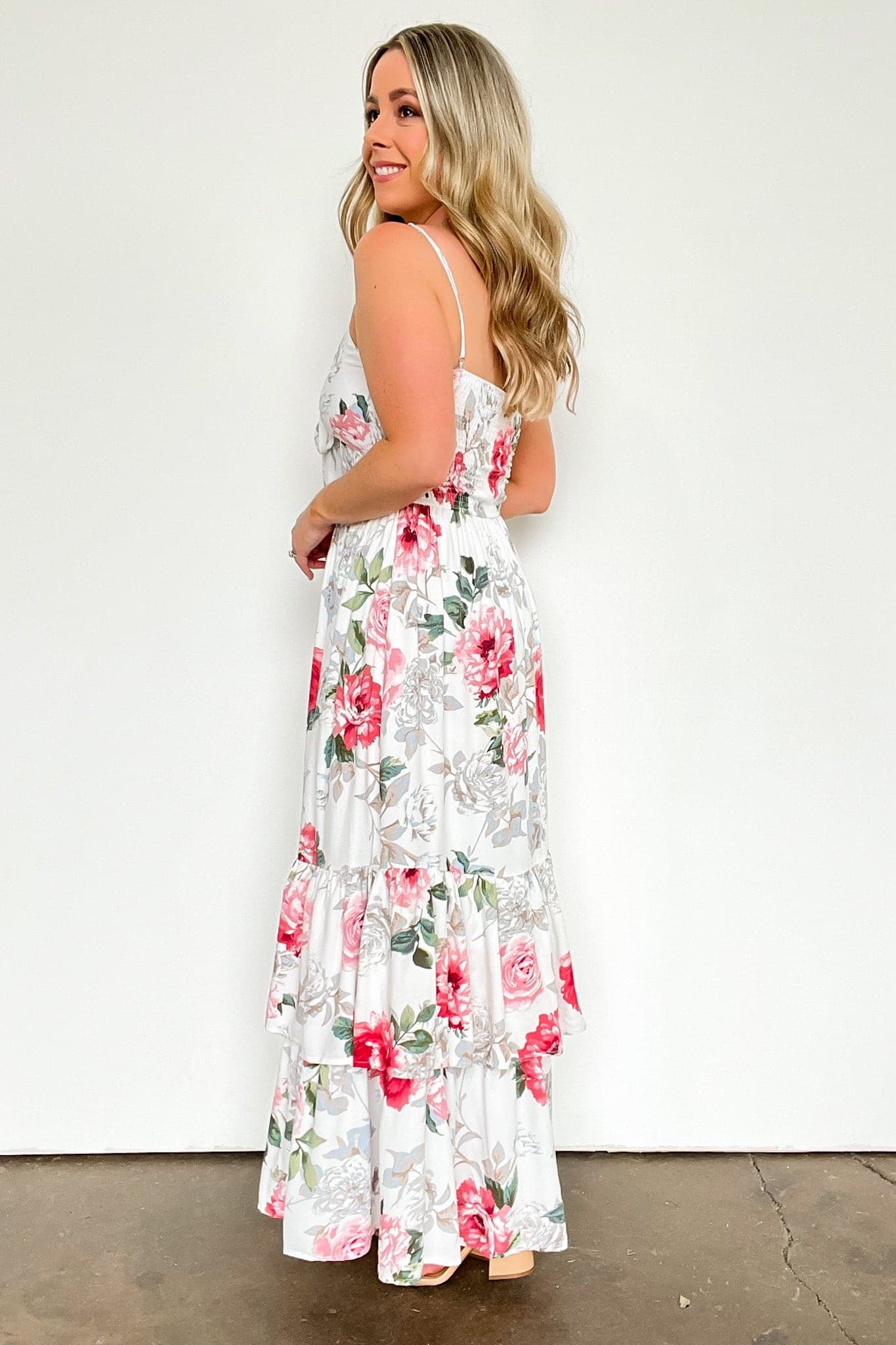  Hollin Floral Print Tiered Maxi Dress - FINAL SALE - Madison and Mallory