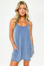 Denim / S Hot Shot Athletic Romper Dress - Madison and Mallory
