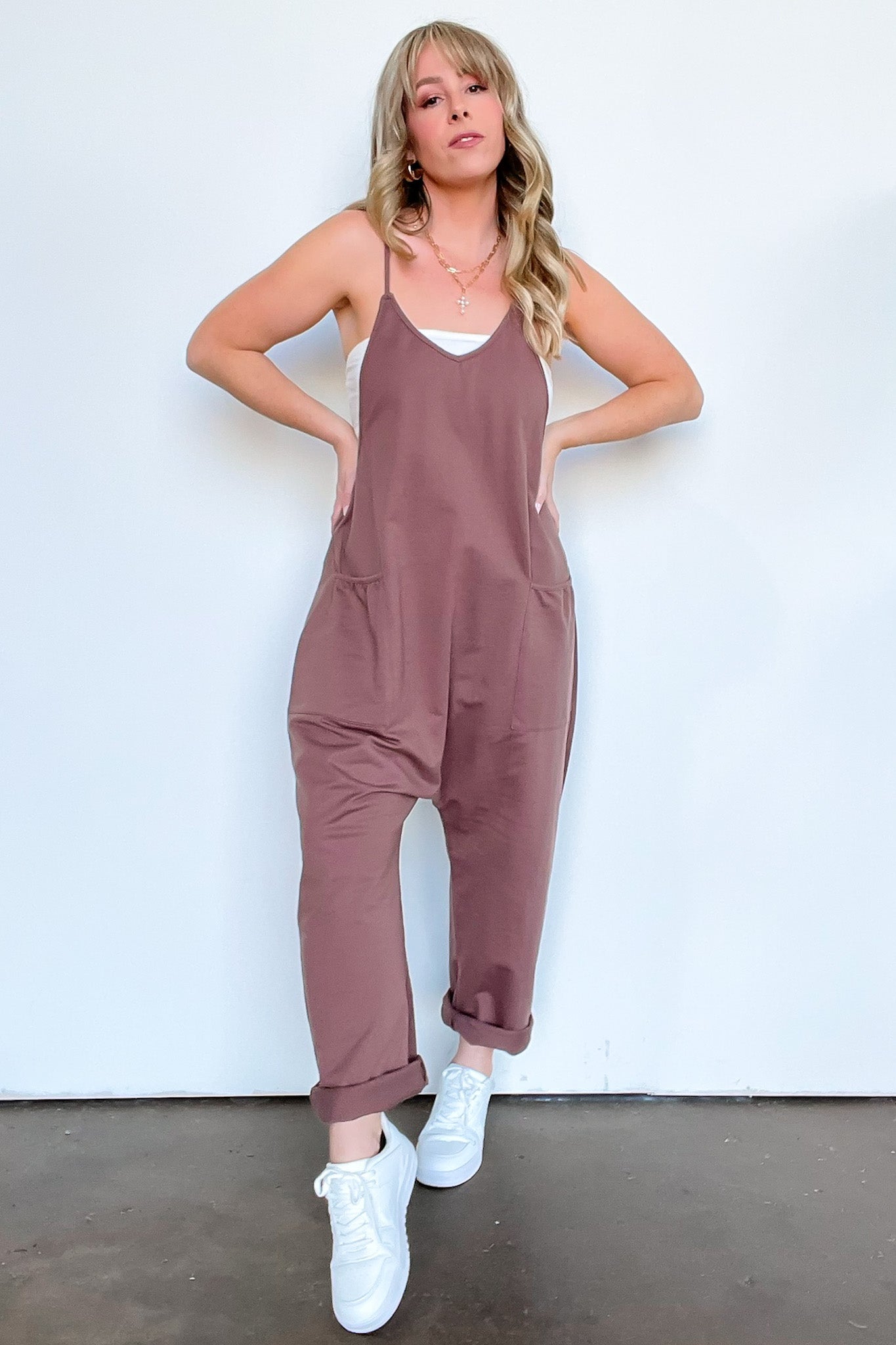  Hot Shot V-Neck Relaxed Jumpsuit - Madison and Mallory