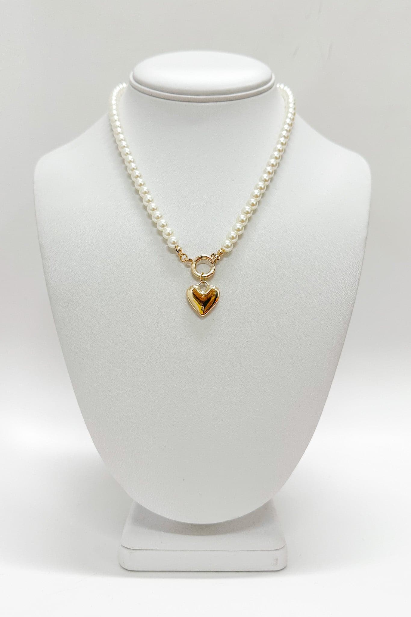 Silver Humble Heart Pearlescent Necklace - Madison and Mallory