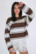 Signal Stripe Crew Pullover