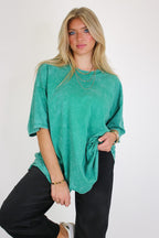 Weekend Awaits Mineral Wash Oversized Top