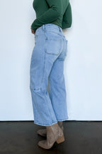Susana Crop Wide Leg Seam Detail Jeans - Madison and Mallory