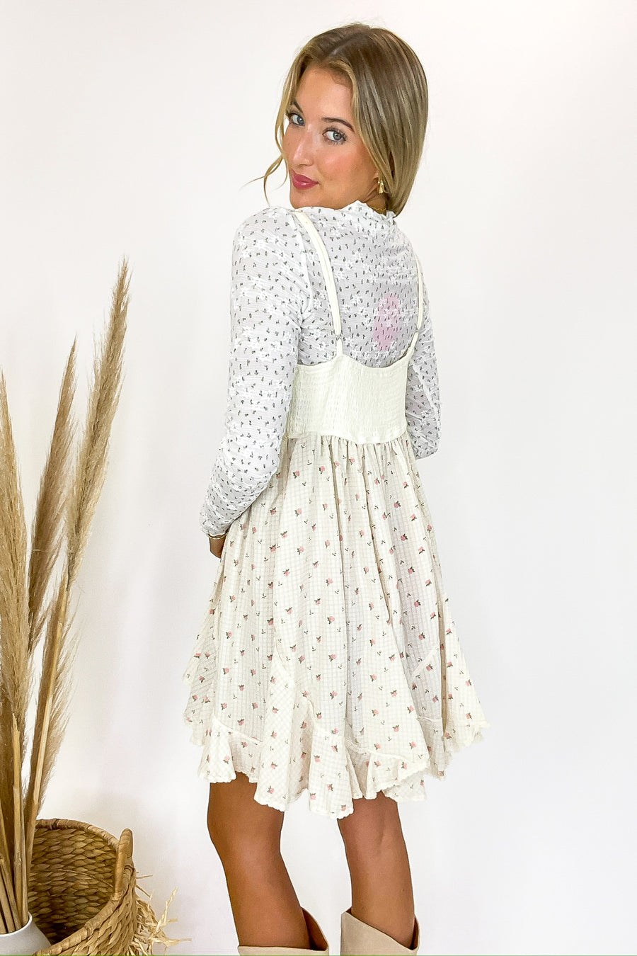 Ellette Double Gauze Floral Woven Dress