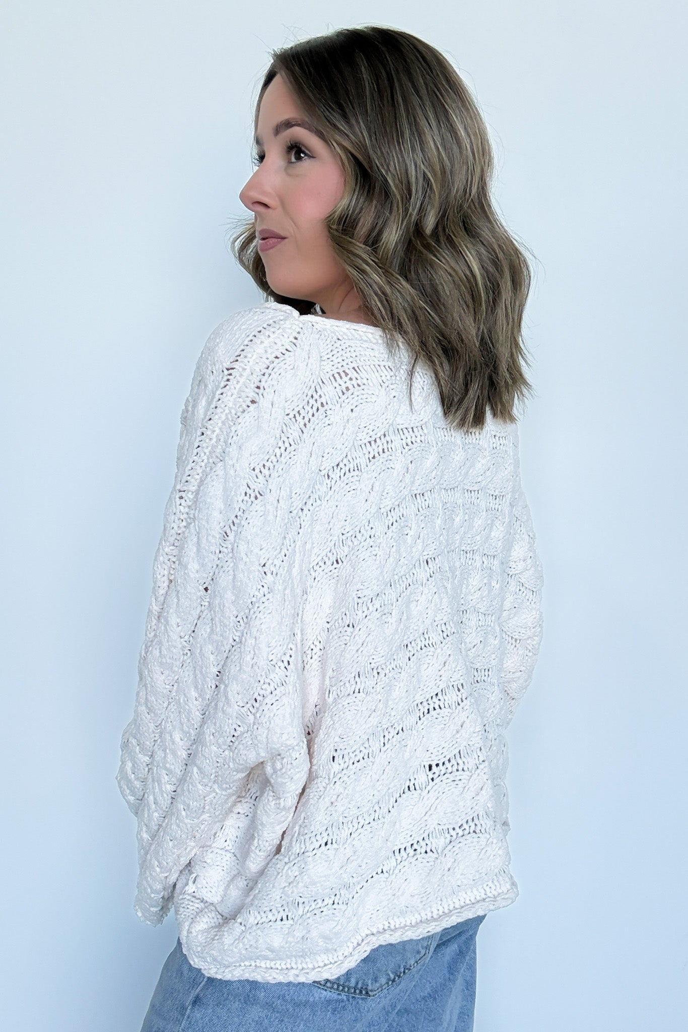  Sara Bell Sleeve Chenille Knit Sweater - Madison and Mallory