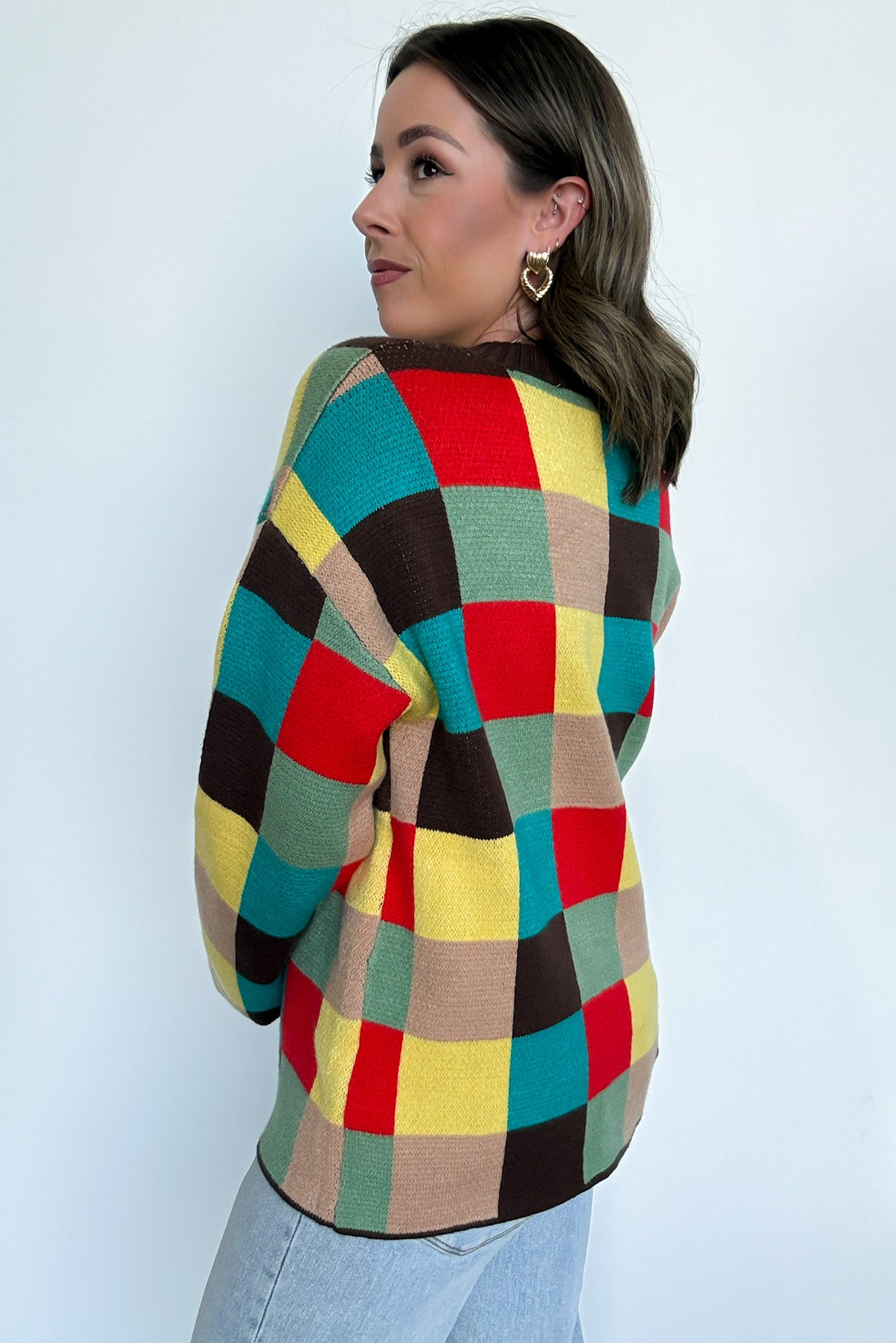  Check Please Multi Color Knit Sweater - Madison and Mallory