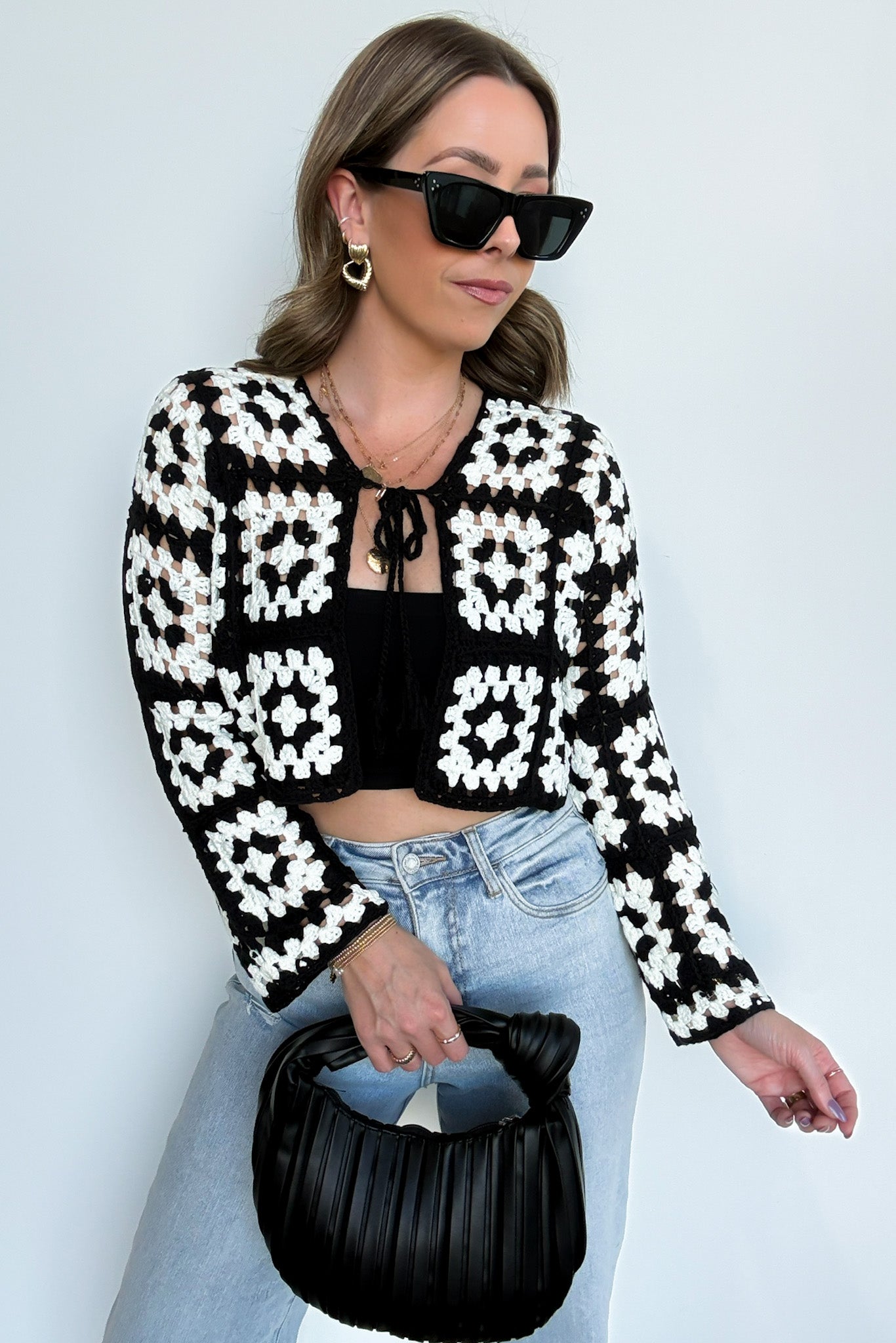  Timeless Vibes Crochet Square Cardigan - Madison and Mallory