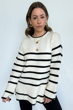 Cozy Stripe Delight Knit Sweater - FINAL SALE - Madison and Mallory