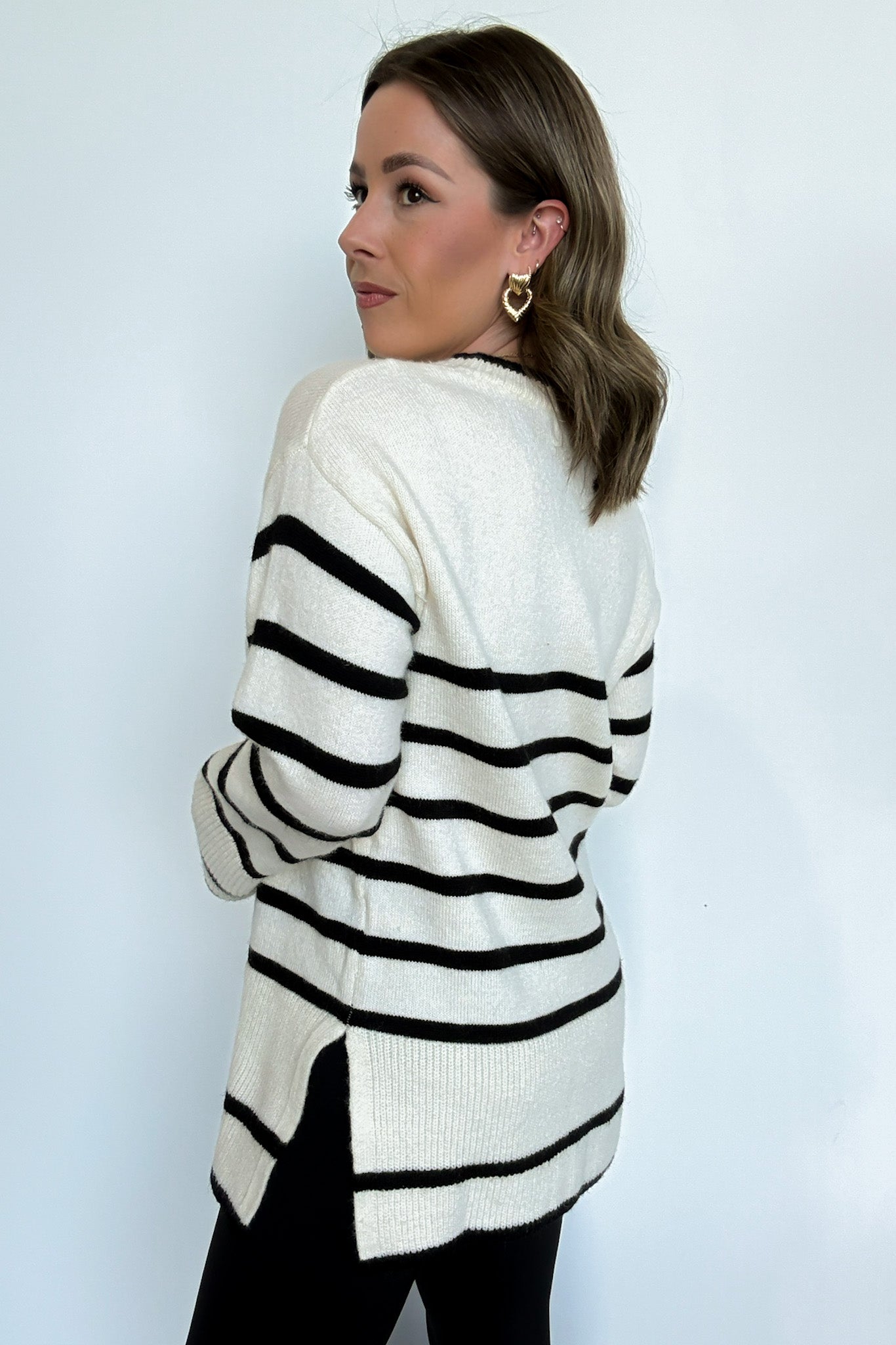 Cozy Stripe Delight Knit Sweater - FINAL SALE - Madison and Mallory